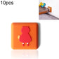 Orange silicone door-handle crash pad with red cat icon