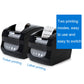 Thermal label printer showing two printing modes on two units