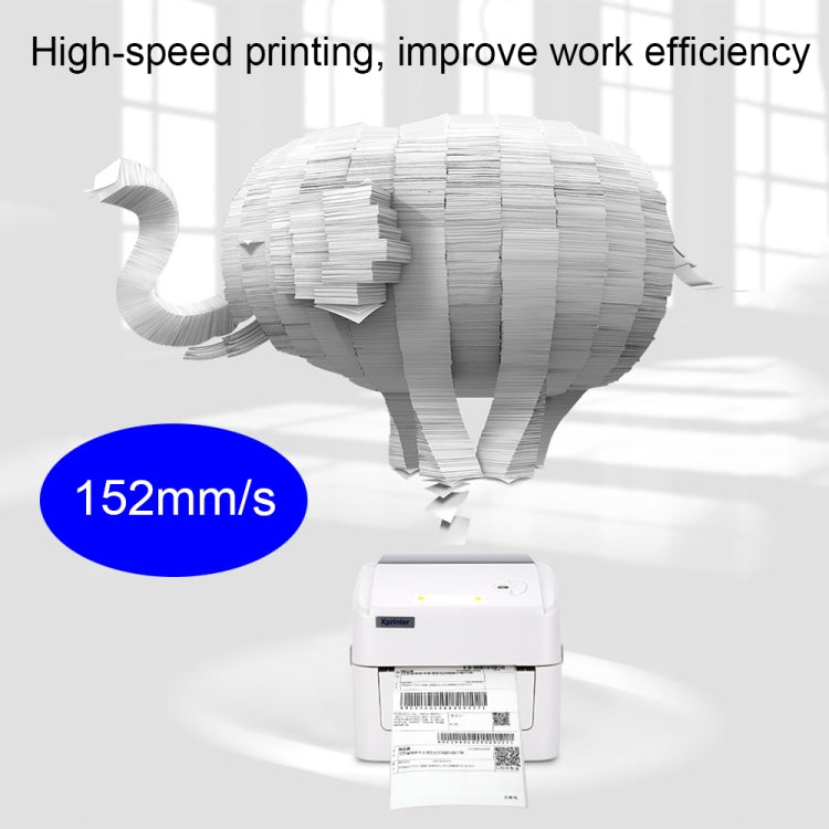 Thermal label printer with multiple labels loaded and feeding from front