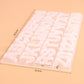 Clear silicone alphabet mold for keychains with size measurements