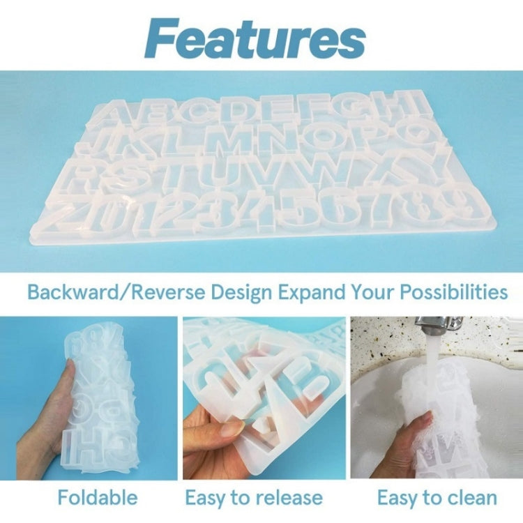 Foldable white silicone mold sheet for epoxy letter pendant keychains