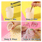 Silicone epoxy pendant mold set with step-by-step mixing and pouring