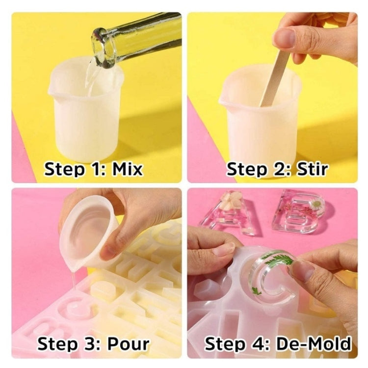 Silicone epoxy pendant mold set with step-by-step mixing and pouring