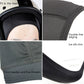 Motorcycle helmet liner cap close-up showing double-line edging and reinforced seams