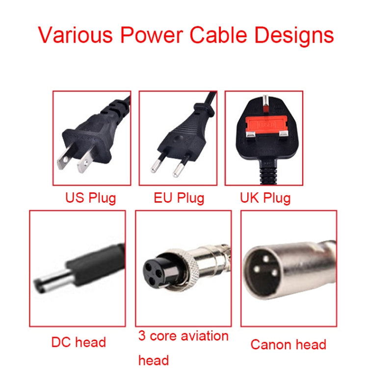 Assorted charger connector plugs: DC head, 3-core aviation, Canon head