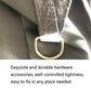 Waterproof shade sail canopy with metal D-ring grommet and strap clip, gray fabric