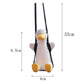Duck pendant dimensions: 33 cm cords, 4 cm wide; white body, yellow beak and feet