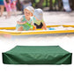 Green rectangular protective cover for outdoor toy bunker or bath