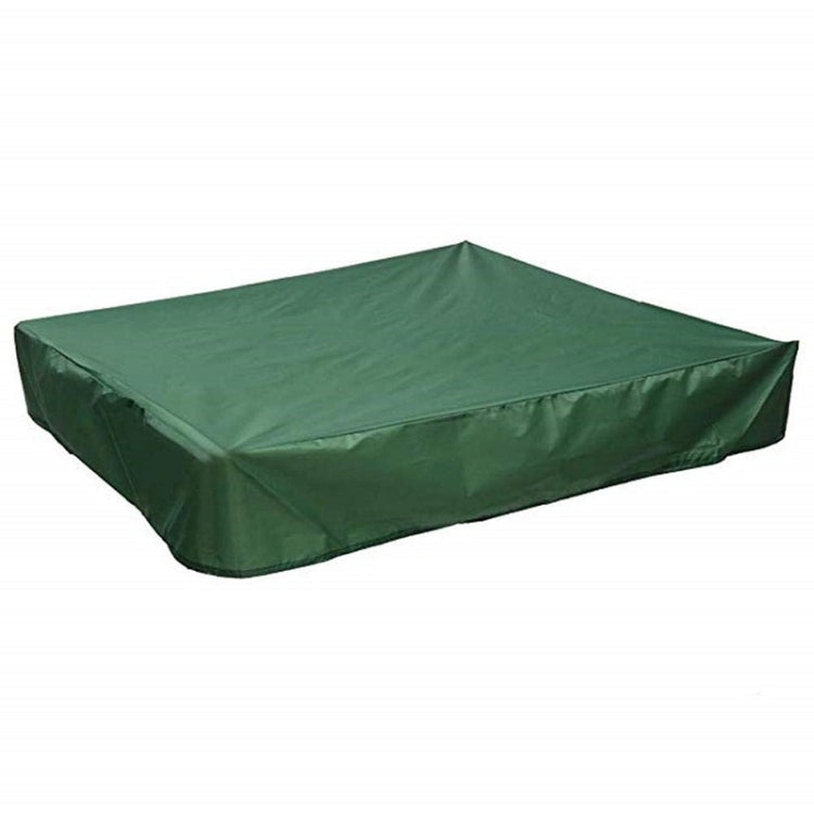 Green rectangular protective cover with rounded corners for outdoor toy bunker or bath