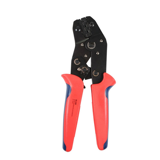 SN-28B mini terminal crimping pliers with red-and-blue insulated handles
