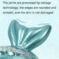 Silver-blue mermaid swimming ring fin top with smooth inflatable seams