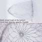 Fine mesh dip net with reinforced multi-strand braid at the bottom