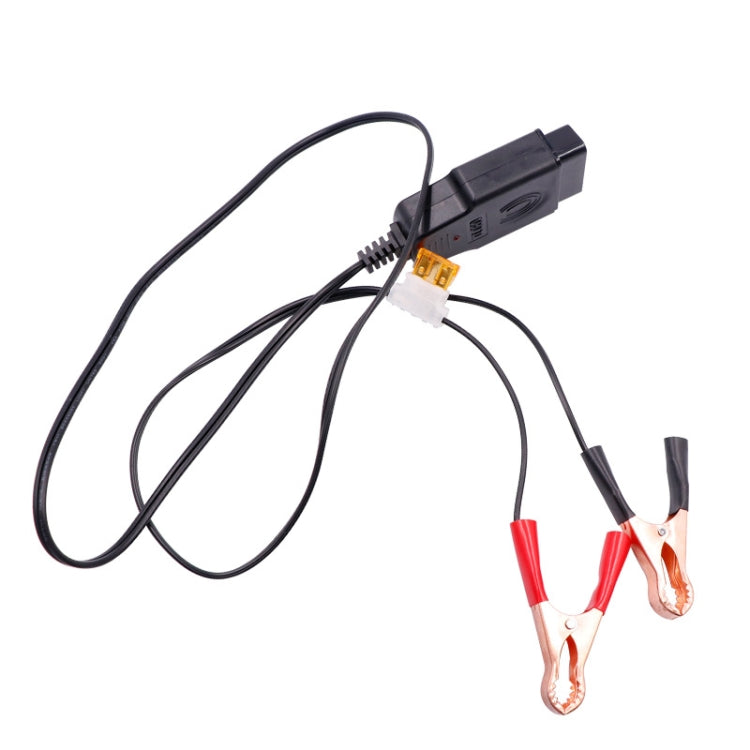 OBD power memory saver cable with USB/connector lead and red alligator clamps