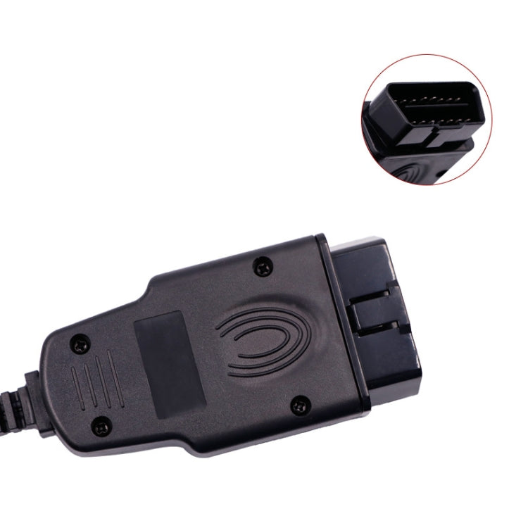 OBD power memory saver adapter with black housing and circular status indicator icon