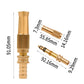 Brass garden hose sprinkler with labeled dimensions and adapter sections