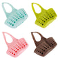 Adjustable snap-on sink hanging basket set in four colors, perforated drain design