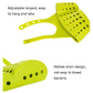 Adjustable snap-on sink hanging basket in bright lime green with perforated drain holes