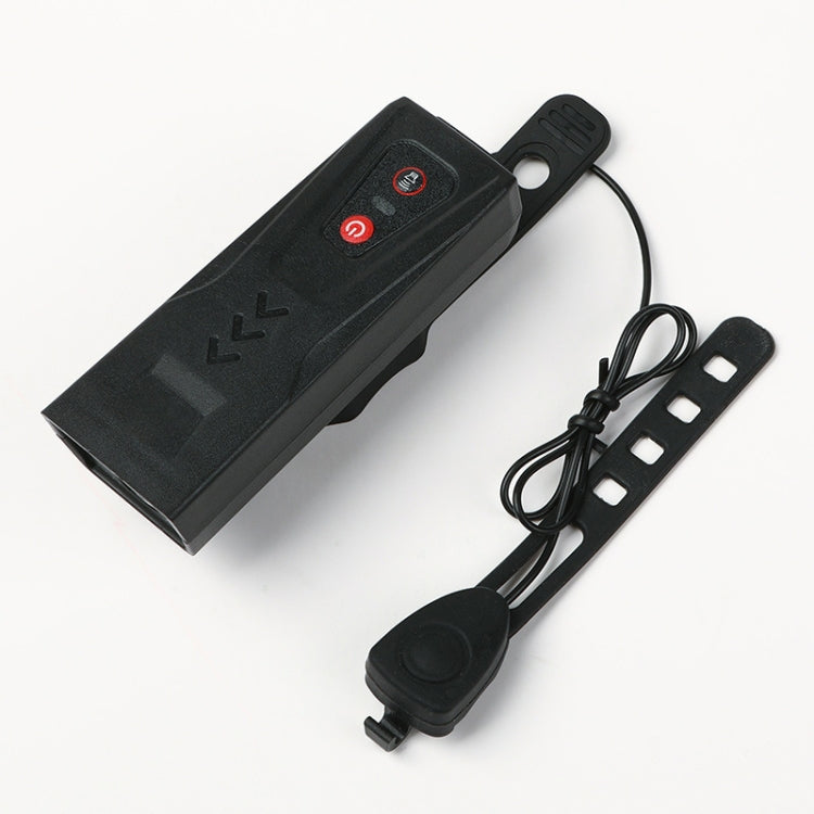 Black bicycle mount speaker with attached cable and light bracket