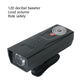 Black bicycle speaker and front lamp with circular top control