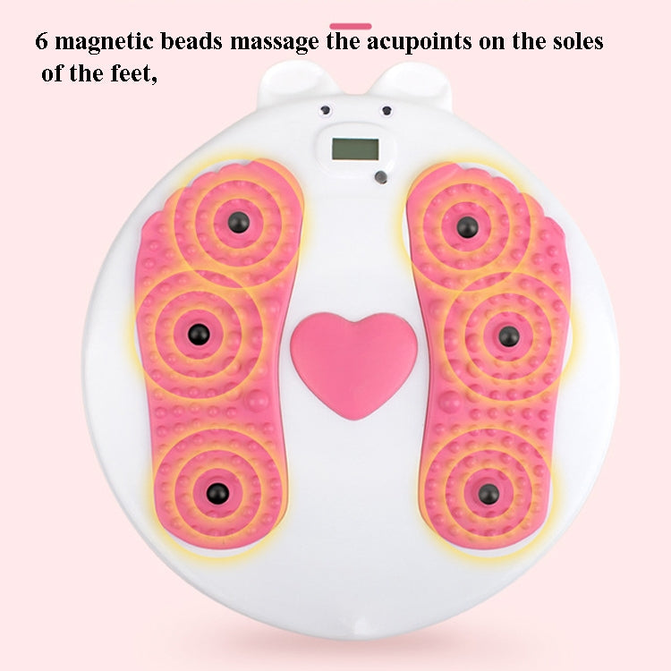 Bear foot-massage twisting pad showing magnetic bead sole target patterns