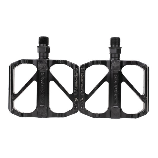PROMEND folding road bike pedals, black aluminum alloy pair with silver threaded axles
