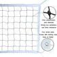 Beach volleyball net with 2mm polyethylene wire, four-sided net with lashing rope