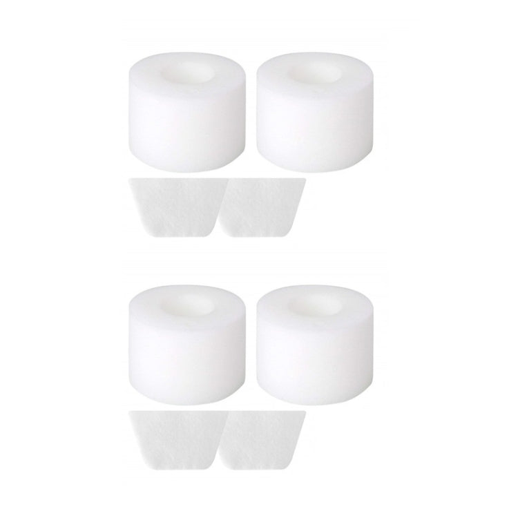 Set of four white foam filter sponges for handheld vacuum replacement