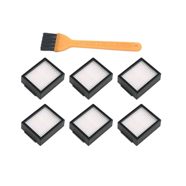 Robot vacuum Hypa filter set with iRobot-compatible square filters and cleaning brush
