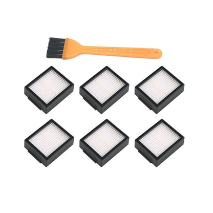 Robot vacuum Hypa filter set with iRobot-compatible square filters and cleaning brush
