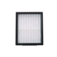 Robot vacuum Hypa filter with white pleated media in black square frame