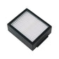 Robot vacuum Hypa filter in black square frame, white pleated filter media