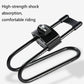 Black bicycle seat cushion with bow shock absorber frame and centered clamp