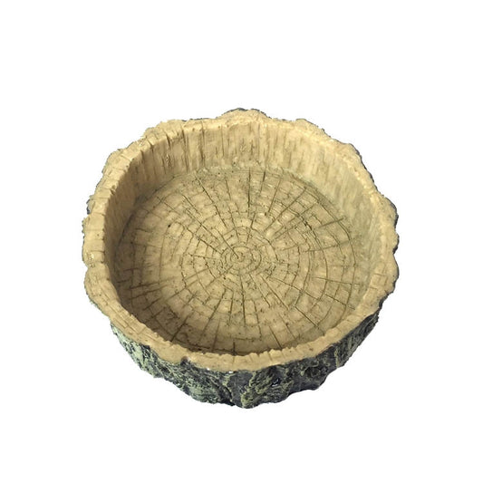 Light tan stone-look reptile food bowl basin