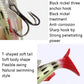 Fishing lure close-up showing black anchor hooks and red soft tail.