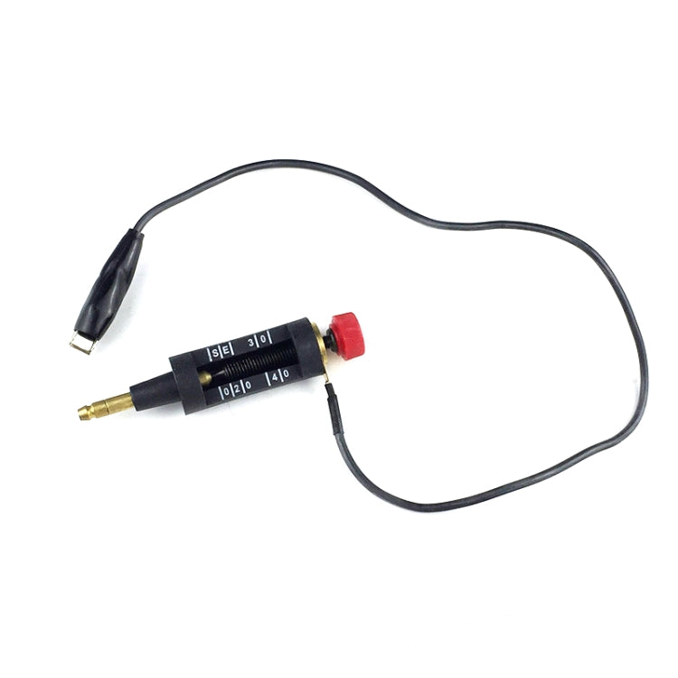 Spark plug tester pen with USB-style plug and long black cable