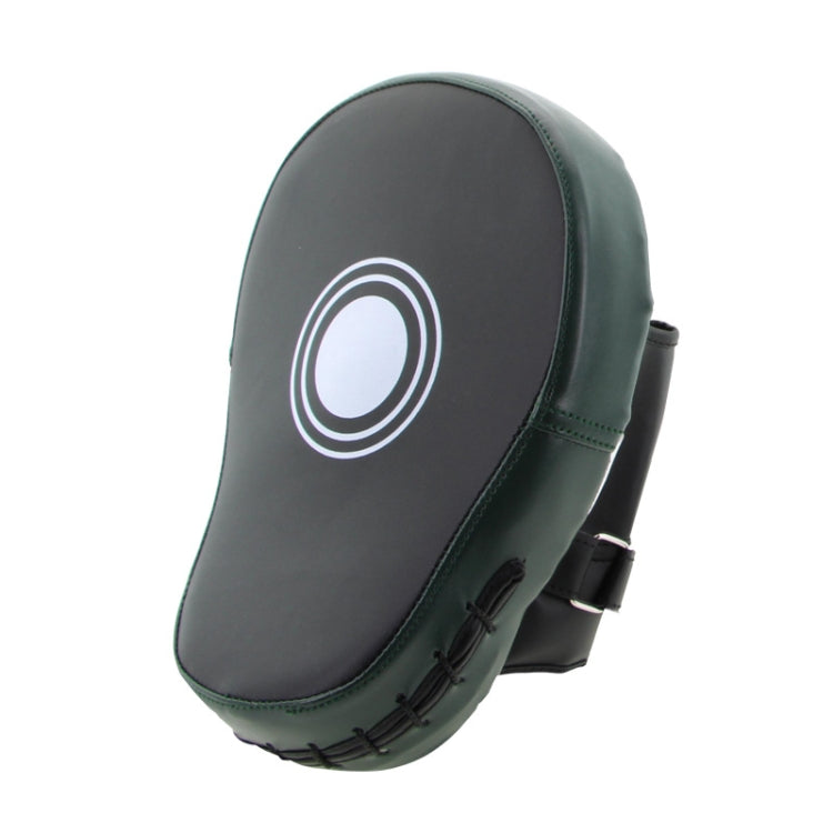 Arc green and black leather hand target with target circle graphic and wrist strap