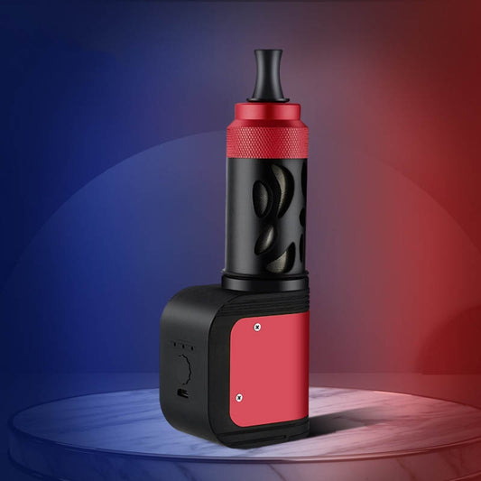 Red and black portable car cigarette holder ashtray with built-in lighter top