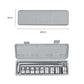 Socket wrench set with gray case and chrome sockets, size 28cm x 8cm