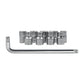 Chrome socket wrench set with U-shaped ratchet bar and 5 socket bits