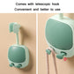 Mint green shower head fixing bracket with telescopic hook for hanging accessories