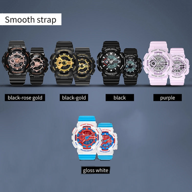 Assorted waterproof luminous sport electronic watches with smooth rubber straps