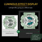 Light green luminous digital sport watch with illuminated-style dial and date markers
