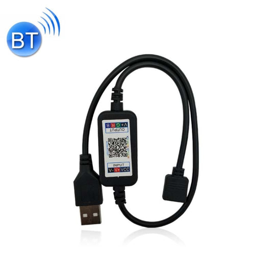 Bluetooth LED light controller USB cable with inline module and connectors
