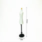 White mini dress form mannequin on black base, 85mm tall, 25mm wide