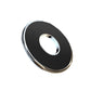Round magnetic car phone holder, black base with shiny chrome rim