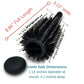 Black roller hair brush with bristles and round storage cap