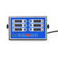 Multi-channel kitchen timer control panel with EU plug, blue face, numbered channel displays