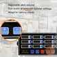 Multi-channel kitchen timer panel with numeric displays and plus/minus control buttons