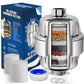 15-stage shower filter with clear cartridge window and chrome metal housing