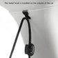Metal hook with braided cord loop for securing a car privacy curtain